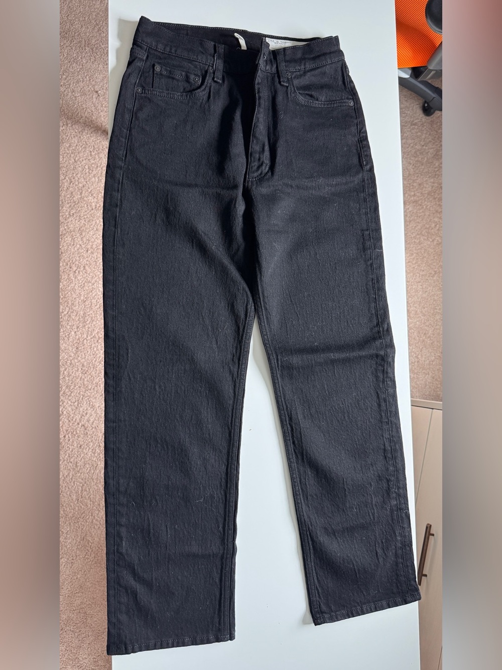 Rag and Bone Black Straight-Leg ankle Jeans